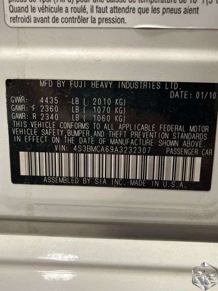 2010 Subaru Legacy  2.5i