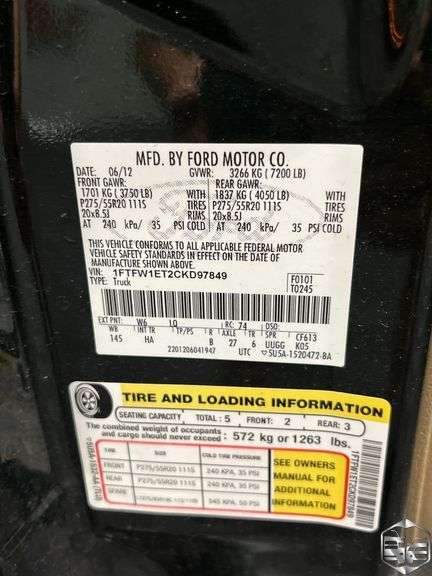2012 Ford F150 FX4