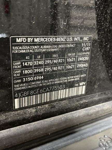2012 Mercedes-Benz GL Class GL550 4MATIC