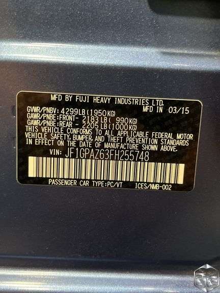 2015 Subaru Impreza 2.0i Sport Limited