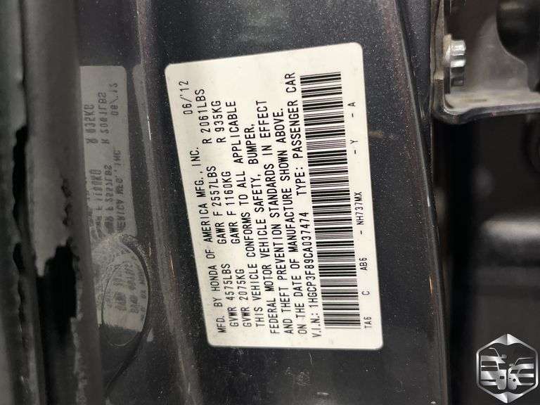 2012  Honda  Accord  EX-L V6