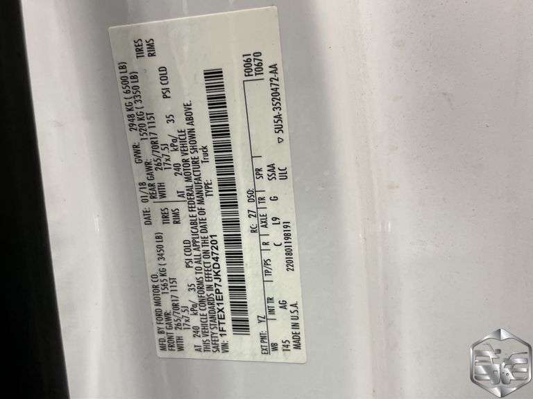 2018  Ford  F150  XL
