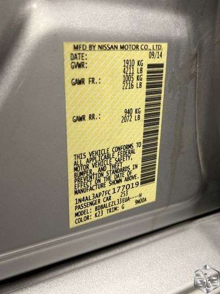2015  Nissan  Altima  2.5 S