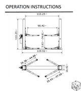 AGT Industrial 10000 LB Capacity, Two-Post Vehicle Lift
