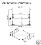 AGT Industrial 10000 LB Capacity, Two-Post Vehicle Lift
