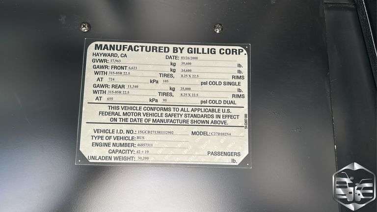2008  Gillig  Transit Bus