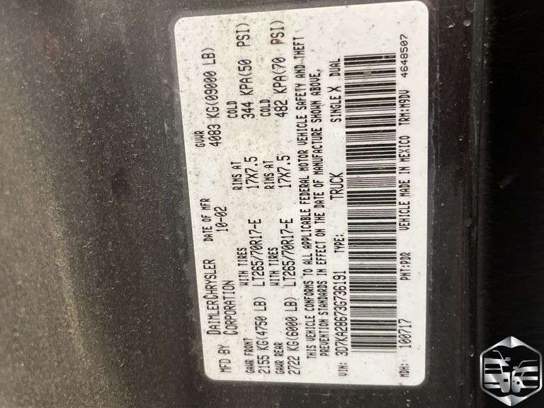 2003  Dodge  Ram 2500  ST