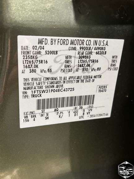 2004  Ford  F350 Super Duty  Lariat