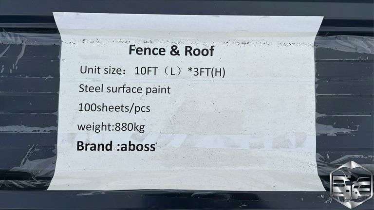 ABOSS 100 Sheets Metal Siding 3’ x 10’