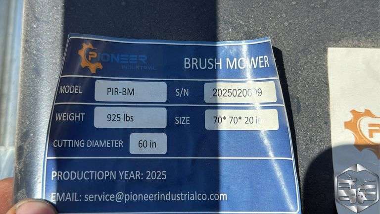 Pioneer Industrial Skid Steer Brush Mower