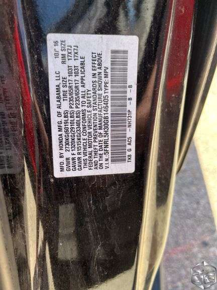 2016  Honda  Odyssey  SE