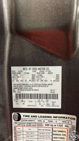 2010  Ford  F150   XL