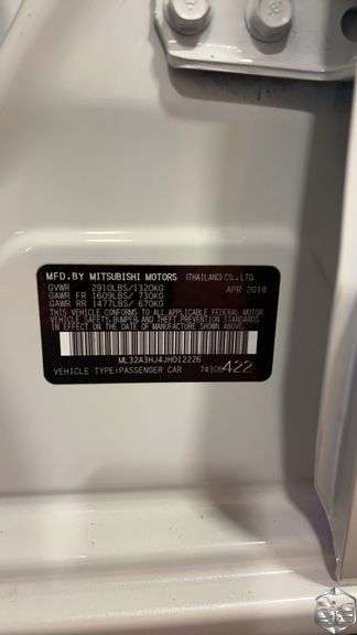2018  Mitsubishi  Mirage   ES