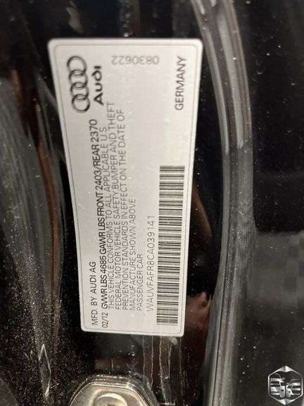 2012  Audi  A5  2.0T Quattro Prestige