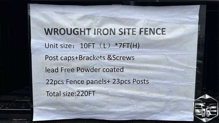 220' Wrought Iron Site Fence