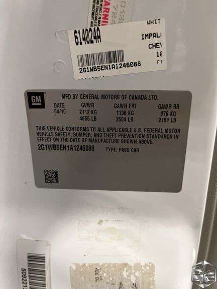 2010  Chevrolet  Impala  LT