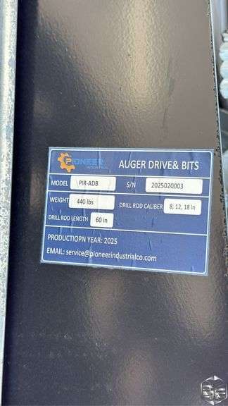 Pioneer Industrial Skid Steer Auger Drive and Bits