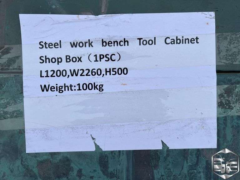 Metal Work Bench 89”L x 47.5”W x 19.5”H