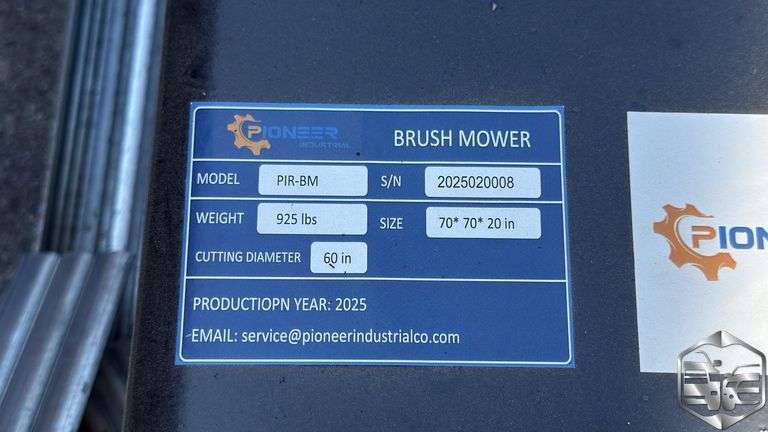 Pioneer Industrial Skid Steer Brush Mower
