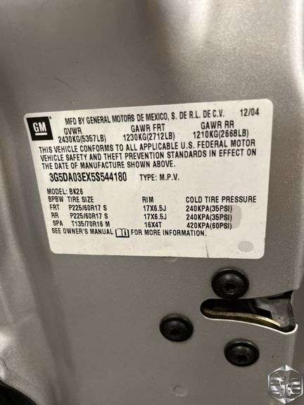 2005  Buick  Rendezvous  CXL