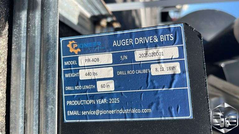 Pioneer Industrial Skid Steer Auger Drive and Bits