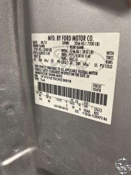 2012  Ford  F150  XLT
