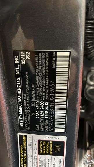 2017  Mercedes-Benz  C Class   AMG C43