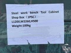 Metal Work Bench 89”L x 47.5”W x 19.5”H