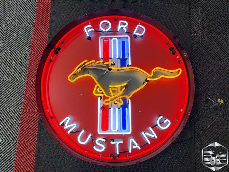 Neon Ford Mustang Sign