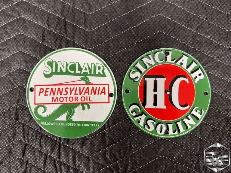 Sinclair Motor Oil and Sinclair Gasoline Signs