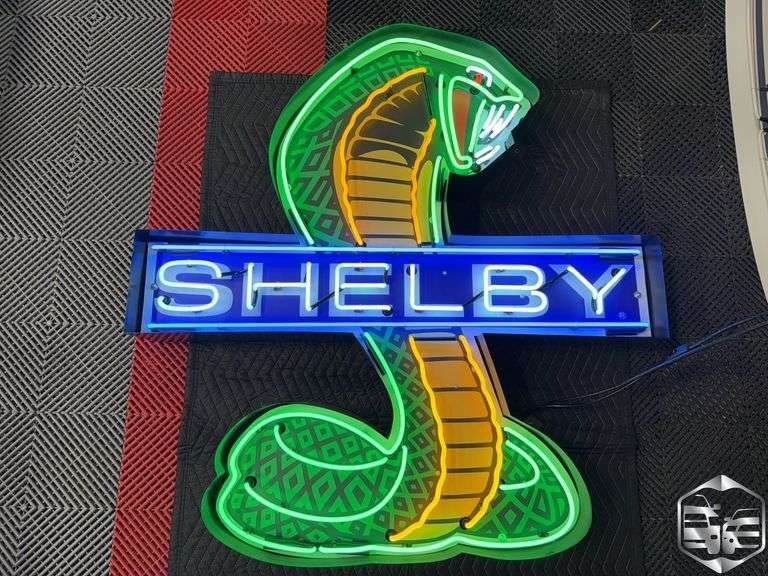 Neon Shelby Cobra Sign
