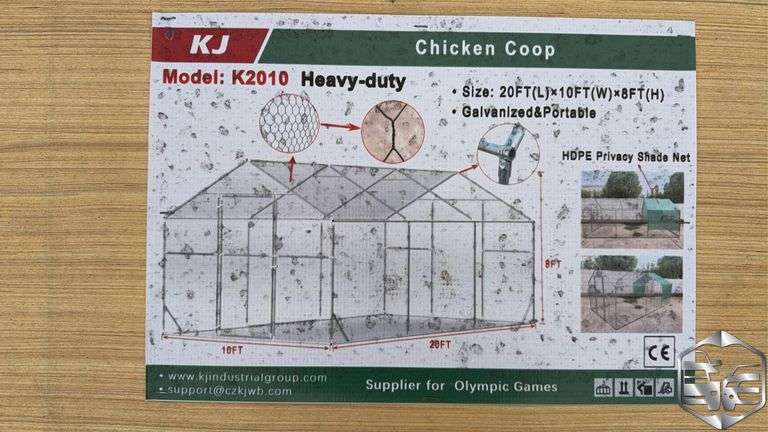 KJ 20’ x 10’ Chicken Coop K2010