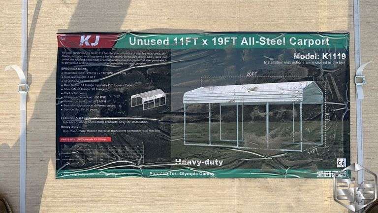 KJ 11’ x 19’ All-Steel Carport K1119